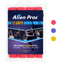 ALIEN PROS Nastro Adesivo per Racchetta da Tennis (12 Grip) - Pretagliato e Asciutto