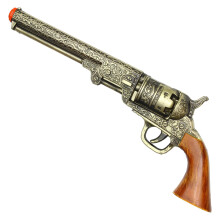 13-Inch Dekorativ Western Klassisk Revolver, Model SMB-110 med Udsmykninger til Dekoration, Samling, Kostume og Cosplay