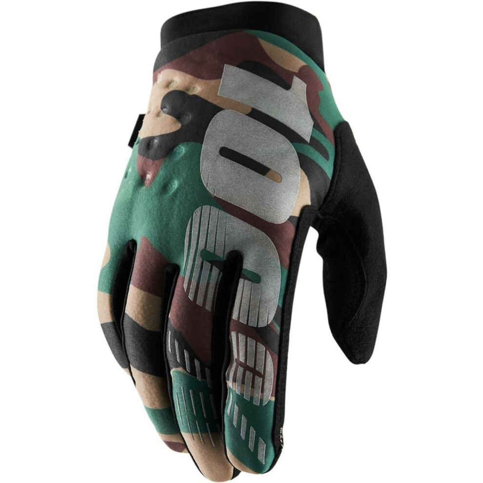100% Brisker Cold Weather Motocross & Mountain Bike Gloves - Warm Winter Mtb & Mx Powersport Racing Protective Gear 841269184151