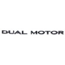 Custom Cut Graphics Dual Motor Badge Wrap for Tesla Model 3/S/X/Y, 2-pc Set (Gloss Black)