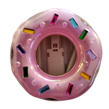 Bath and Body Works Roze Sprankels Donut Auto Zonnebril Geurhouder Eenvoudig Te Openen