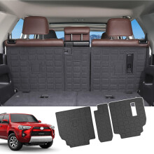 Xipoo Cargo Mat Geschikt voor 2010-2024 Toyota 4Runner 7-Zitters Achterbank Mat TPE Kofferbak Liner Vervangings