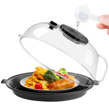 Coperchio per Microonde 10,2 Pollici con Steamer, Copertura Trasparente per Cibo, Copertura per Piatto