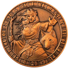Goliath Mønter - d20 Kvinde Druid Terning Mønt