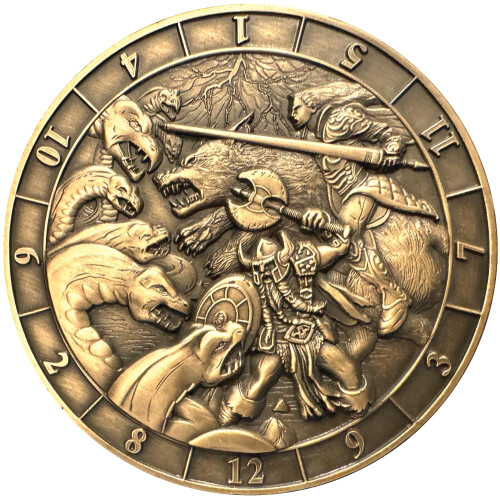 Goliath Coins - d12 Kampfszene Würfelmünze