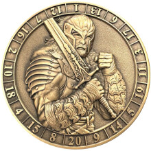 Goliath Coins - d20 Mandig Human Fighter Terningmønt