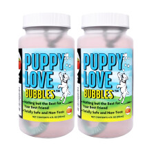 Atomic Bubbles: Puppy Love Bubbles: Æble Pie Duftende 2 Pak - 4oz Flasker, Interaktiv Hundelegetøj