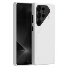 Aulumu S25 Ultra Galaxy Coque en Cuir Vegan Magnétique | Compatible MagSafe | Refroidissement Passif - Blanc