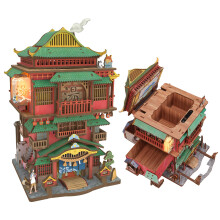 Tonecheer 3D Puzzle Kit for Adults, DIY Wooden Model Building Set Desktop Storage Kit Box Japanese Miniature Doll House, Home Decor Wood Craft Auto-Se