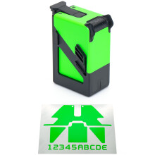 WRAPGRADE Huid Compatibel met DJI FPV | Eén Accu (NEON Groen)