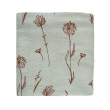 Leyl&Ari Muslin Swaddle Baby Blanket | 100% Økologisk Bomuld (Vildblomster/Blå)