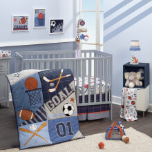 Lambs & Ivy Set Lettino Sportivo 3 Pezzi Calcio/Pallacanestro