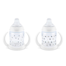 NUK Leerbeker, 6+ maanden, Tijdloze Collectie, Exclusief op Amazon, 5 oz, Verpakking van 2 - BPA Vrij, Lekvrije Tuitbeker
