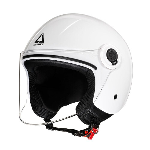 Casco Moto TRIANGLE 3/4 Retro con Visiera Chiara Unisex Certificato DOT
