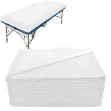 Einweg Massage Tisch Laken, 100 Stück 80 x 190 cm Vliesstoff für Massage, Schönheitssalon, Tattoo, Hotels