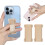 WUOJI Supporto per Telefono, Cinghia Universale per Dito, Compatibile con Smartphone (Oro) - 2Pack 1