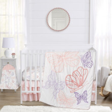 Sweet Jojo Designs Shabby Chic Butterfly Pigeons Baby Crib Bedding Set