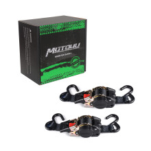 MOTO4U 1" x 6' Sammenfoldelig Ratchet Lastesnor Kompakt Cargo Strap med Dobbel S-krog