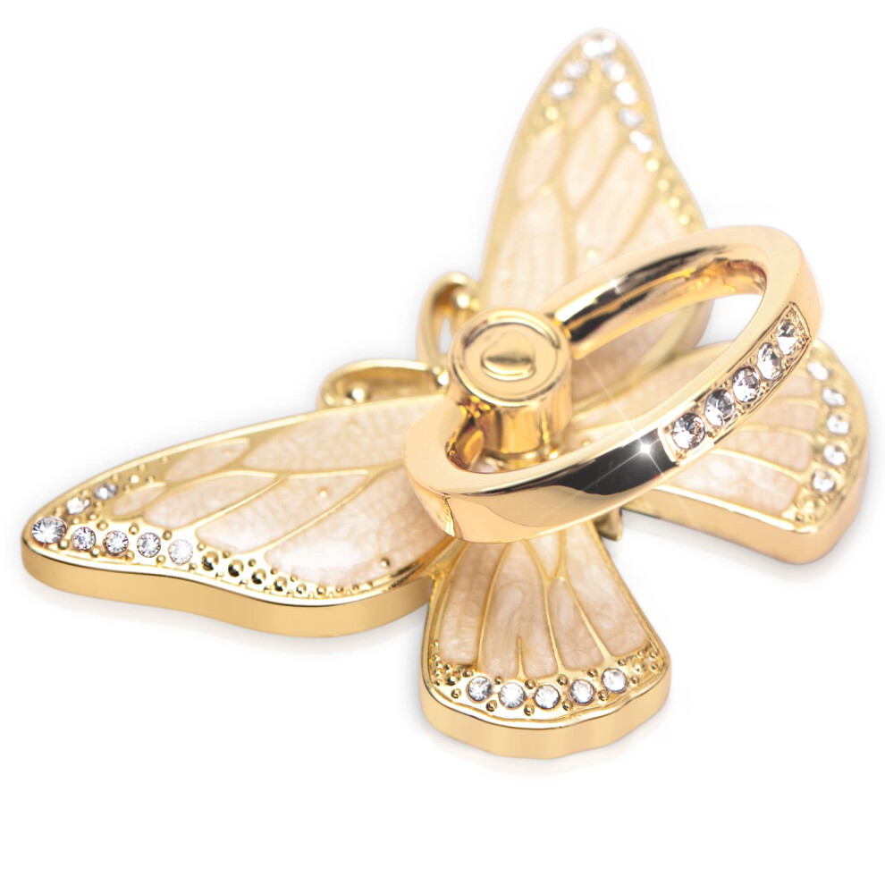 Doflyesky Butterfly Cell Phone Ring Grip Holder, 360 Degrees Rotation Phone Ring Grip Stand, Metal Finger Kickstand Compatible With Iphone, Samsung Ga 751433691807