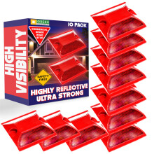 10 Pack Reflecterende Wegmarkeringen - Reflecterende Oprit Marker (Rood)