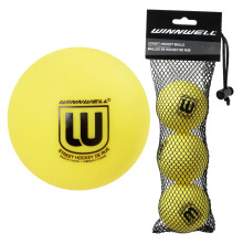Winnwell Gelbe 50 Gramm Soft Density Straßenhockeybälle - 3er-Pack mit Netzbeutel
