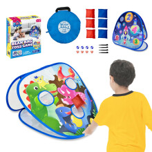 Grip Kids 2-i-1 Dinosaur og Rumskib 27-tommer Bean Bag Toss Spil til 1-2 Spillere, Ude- og Indespil