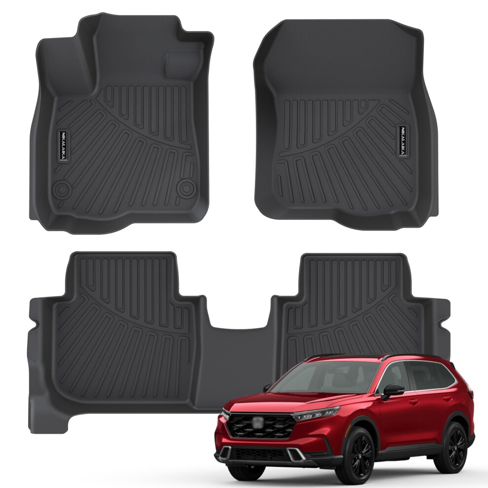 Nikalaika Floor Mats For 2023 2024 2025 Honda Cr-V Crv (Include Hybrid) All Weather Protection Tpe Rubber Floor Liners For 2024 Honda Crv Hybrid Acces 770651591799