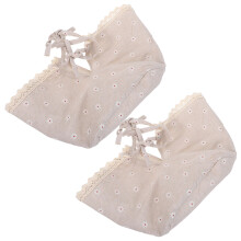 4Pcs Decorative Beige Cloth Basket Liners for Storage and Picnic Use