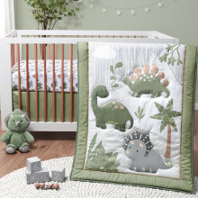 Peanutshell 3-delt Baby Crib Sæt til Drenge - Nyfødt, Spædbarn & Børneværelse med Fitted Crib Sheet