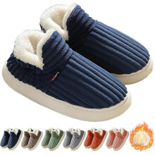 Chaussons-bottines d'hiver chauds et moelleux pour femmes et hommes, antidérapants pour l'intérieur et l'extérieur, doublure douce, semelle