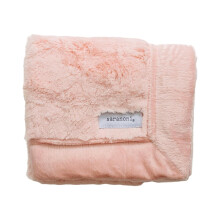 SARANONI Sikkerheds tæpper til babyer Super blød Boutique Kvalitet Luksus (Peach Blush, Mini 15" x 20")