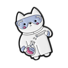 Broșă emailată cu desene animate din aliaj, tip pisoi, pentru asistentă medicală, bijuterii și decorațiuni de modă