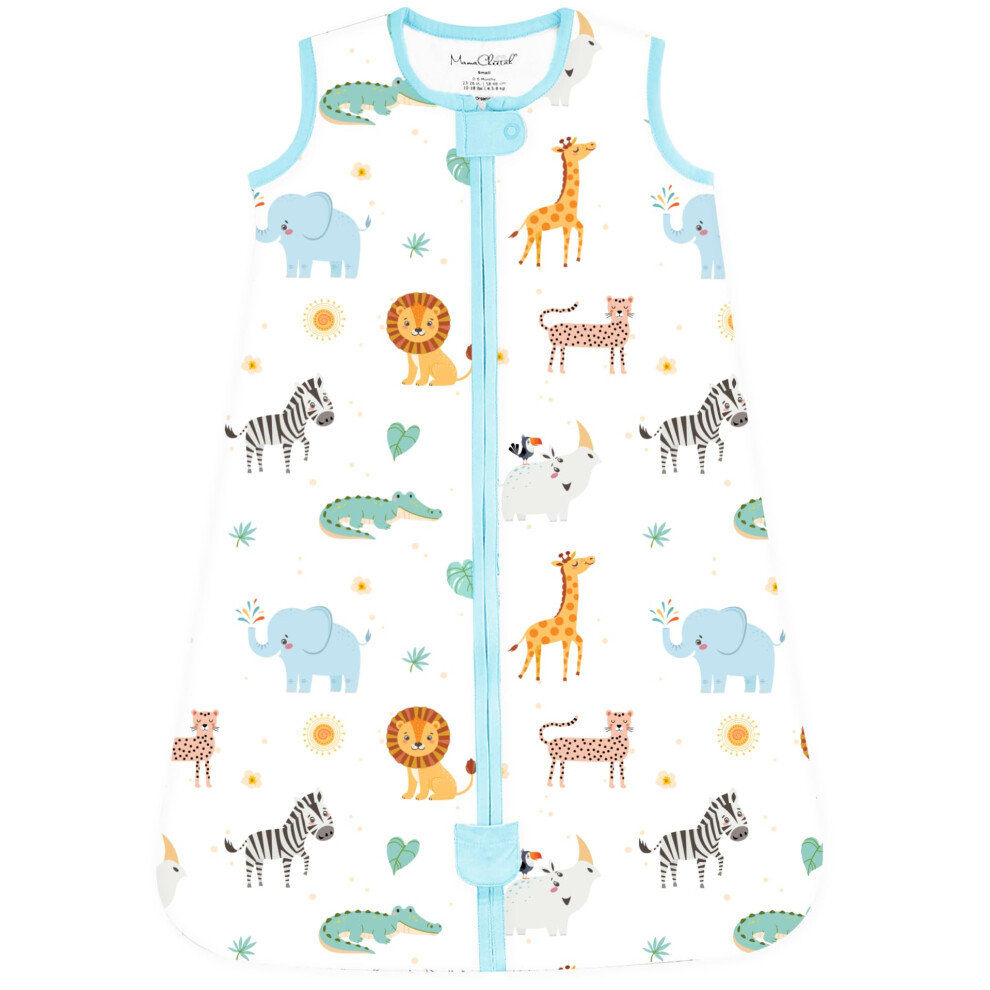 Baby Sleep Sack 2.5 Tog, Organic Cotton Baby Wearable Blanket With Two-Way Zipper Mama Cheetah