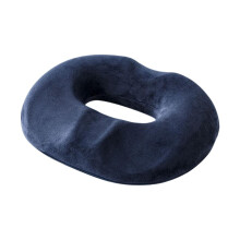 Cuscino a ciambella per alleviare la pressione sul coccige e sulle emorroidi, ideale per le piaghe da decubito. Blu navy.