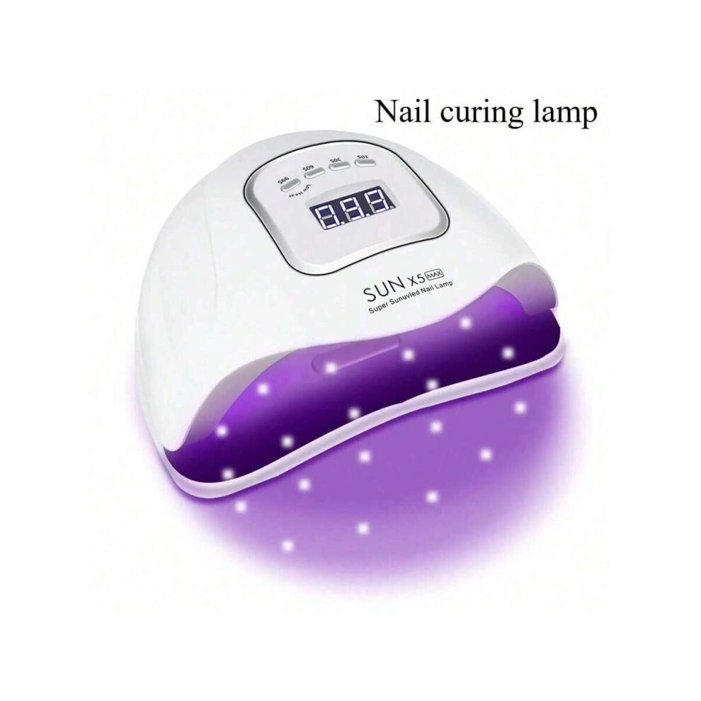 120W UV LED Nail Lamp, 4 Timer Settings, Fast Curing for Gel Polish, Compatible with All Gel Brands