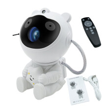 Projetor de galáxias de astronautas, projetor de estrelas espaciais, lâmpada com controle remoto, luminária de teto realista com efeito estrelado,