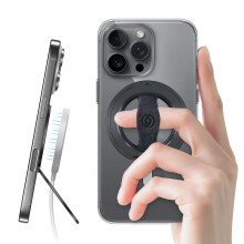 EWA MagOne 3rd Gen [Compatible with MagSafe] Phone Grip Stand with Finger Strap, Removable Magnetic Ring Holder Kickstand Loop for iPhone 16,15, 14, 1