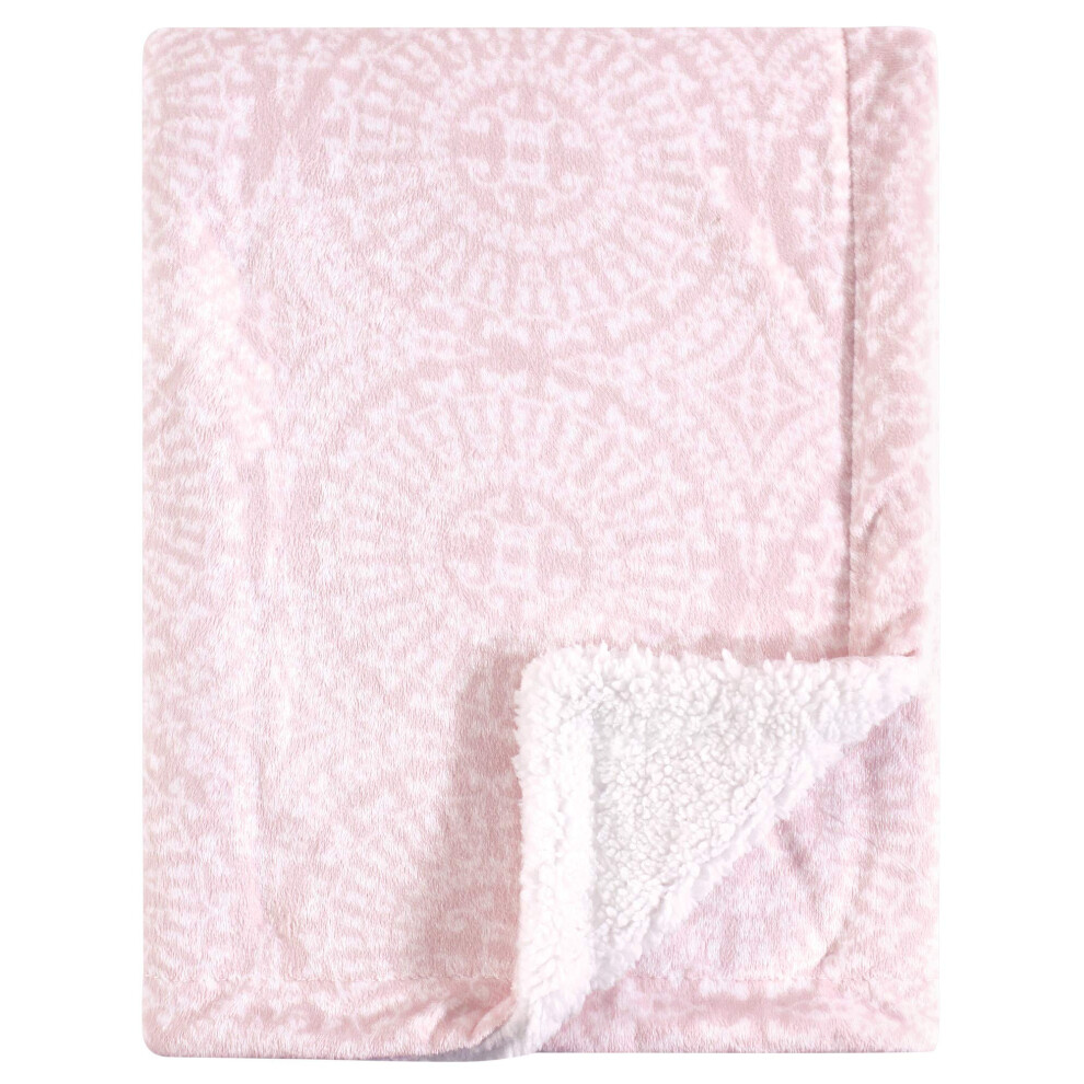 Mink Blanket With Sherpa Backing, Scroll Yoga Sprout