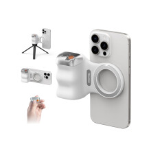 TELESIN Impugnatura Magnetica per Smartphone DSLR per iPhone & Android con Pulsante Remoto Staccabile - Vite 1/4" - Ergonomica