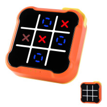 Tic Tac Toe Spil, 4 i 1 Håndholdt Uddannelsesspil, Elektronisk Tic Tac Toe Spil til Uddannelse og Hukommelsesvækst