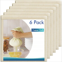 8 bucăți de tifon reutilizabil, grad 100, 20x20", tivite, 100% bumbac nealbit – pentru strecurare, gătit, copt, stoarcere, fabricare brânzeturi