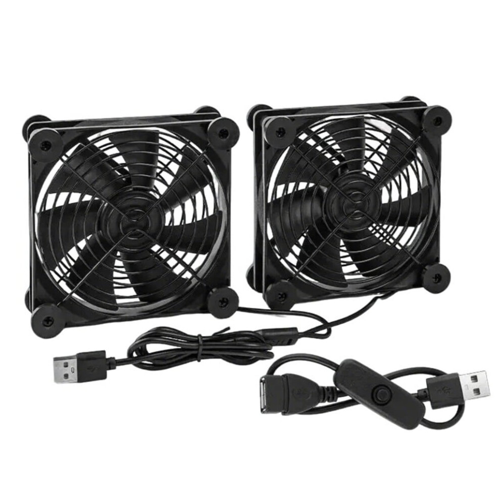 High Airflows 120Mm Usb Cooling Fan With Rubber Feet For Routers, Modems, Dvrs, Tv, And Pc Laptop Stands 9499224212459