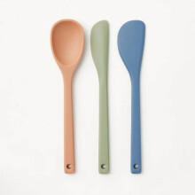 Set van 3 mini-spatels van siliconen - Veelkleurige keukenset, vaatwasmachinebestendig, geschikt voor volwassenen