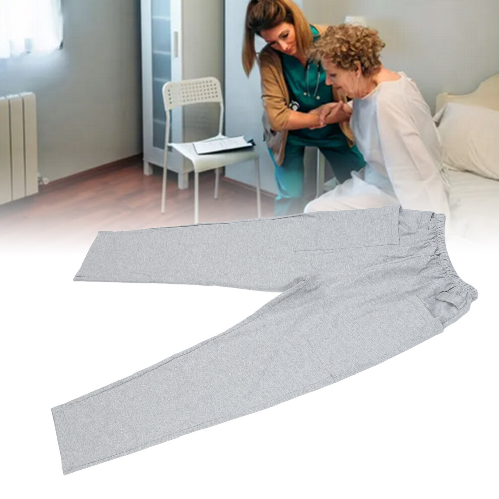 Xl Gray Cotton Catheter Leg Bag Pants for 2000ml Urine Bag