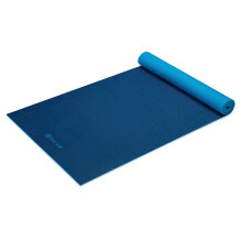 Gaiam Yoga Mat Premium Kleur Reversibel Antislip Oefen- & Fitnessmat voor Yoga, Pilates & Vloeroefeningen, Marineblauw, 6mm