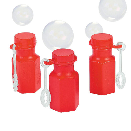Fun Express Mini Hexagon Röda Bubblor (4 Dussin)