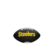 Pallone NFL Pittsburgh Steelers con logo squadra, nero, mini