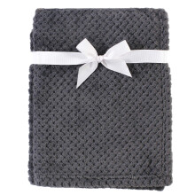 Hudson Baby Unisex Baby Pluche Wafel Deken, Charcoal, Eén Maat