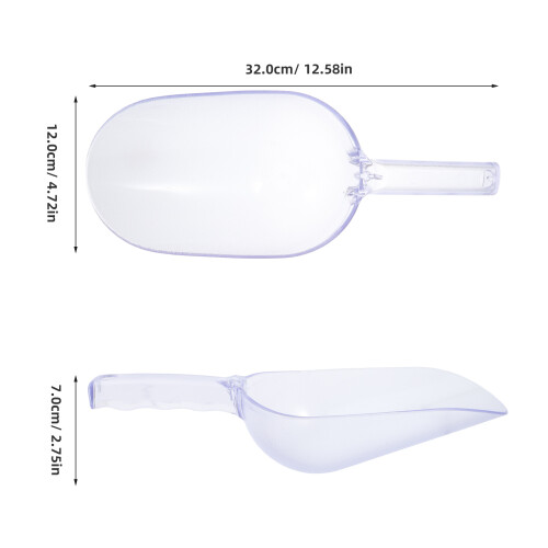 Transparent Plastic Food Scoop for Ice Maker and Serving 2
