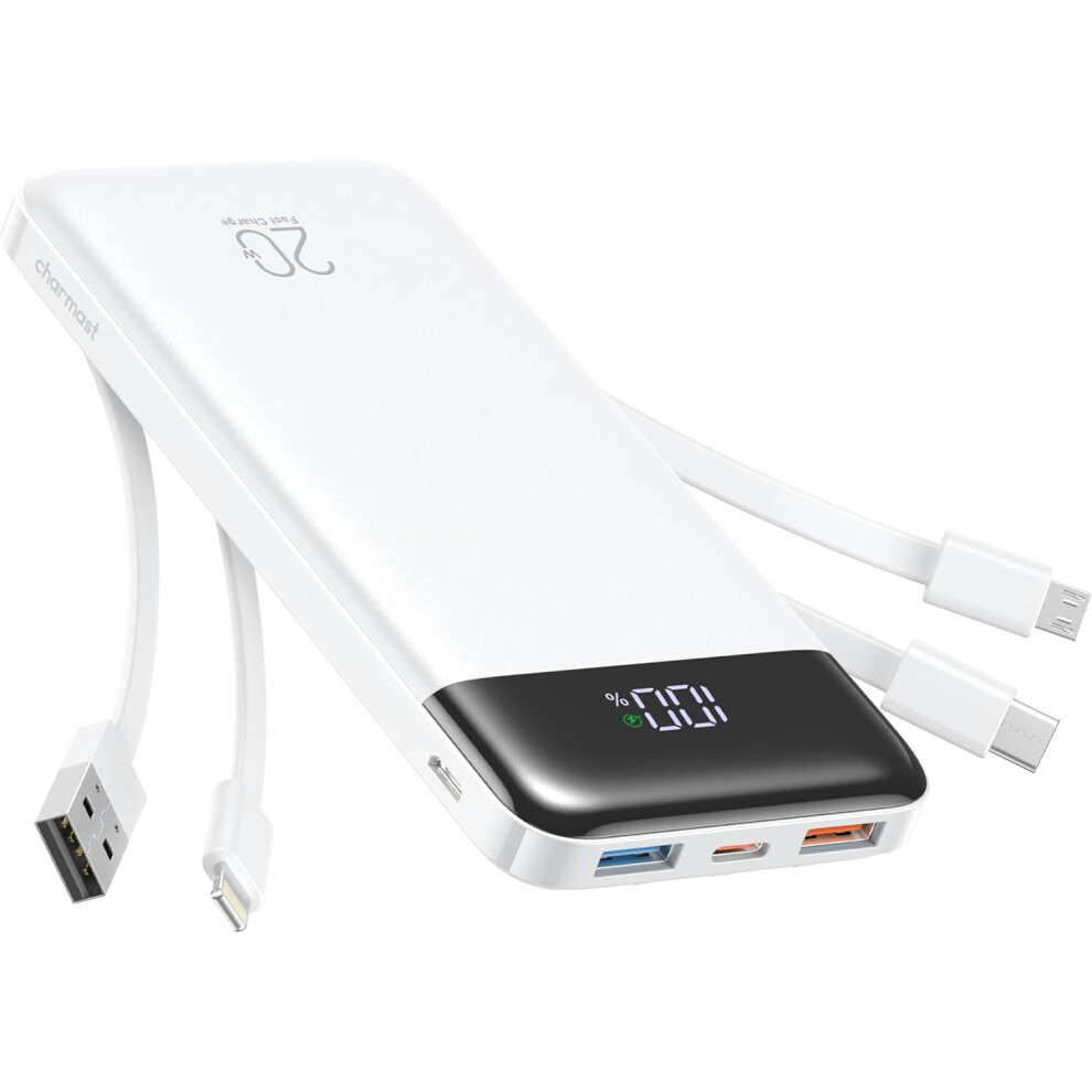 20000Mah 22.5W Power Bank With 4 Cables White 742406938630